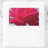 Sticker Rectangulaire Belle belle Rose céleste rouge contre bleu (Sac)