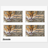 Sticker Rectangulaire Belle Chat Bengale (Feuille)