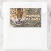 Sticker Rectangulaire Belle Chat Bengale (Sac)