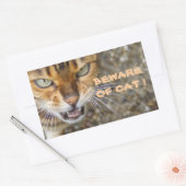 Sticker Rectangulaire Belle Chat Bengale (Enveloppe)