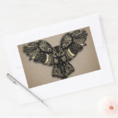 Sticker Rectangulaire Belle Chouette Rustique (Enveloppe)