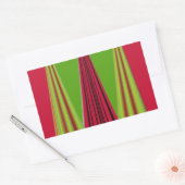 Sticker Rectangulaire Belle conception d'art fractal jaune rouge (Enveloppe)