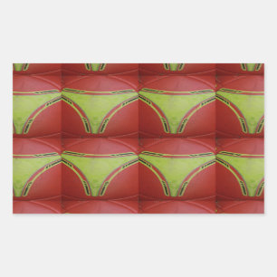 Sticker Rectangulaire Belle conception de motif géométrique jaune doré