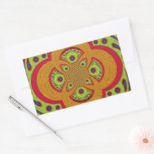 Sticker Rectangulaire Belle conception de Motif mandala africain extraor (Enveloppe)