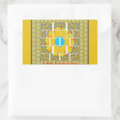 Sticker Rectangulaire Belle conception graphique extraordinaire jaune or (Sac)