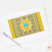Sticker Rectangulaire Belle conception graphique extraordinaire jaune or (Enveloppe)