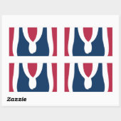 Sticker Rectangulaire Belle couleur rouge, blanc, bleu texture Abstraite (Feuille)