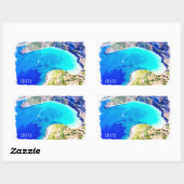 Sticker Rectangulaire Belle Crète Grèce Panorama Vue (Feuille)