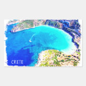 Sticker Rectangulaire Belle Crète Grèce Panorama Vue (Devant)