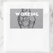 Sticker Rectangulaire Belle croquis au crayon Extraordinaire : Heures su (Sac)