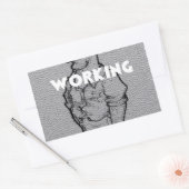 Sticker Rectangulaire Belle croquis au crayon Extraordinaire : Heures su (Enveloppe)