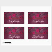 Sticker Rectangulaire Belle dentelle victorienne violette (Feuille)