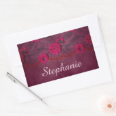 Sticker Rectangulaire Belle dentelle victorienne violette (Enveloppe)