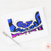 Sticker Rectangulaire Belle Extraordinaire USA Fun Text Art Motif Design (Enveloppe)