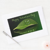 Sticker Rectangulaire Belle gouttelette d'eau en forme de coeur sur la f (Enveloppe)