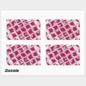 Sticker Rectangulaire Belle image Extraordinaire rouge stylish miroir (Feuille)