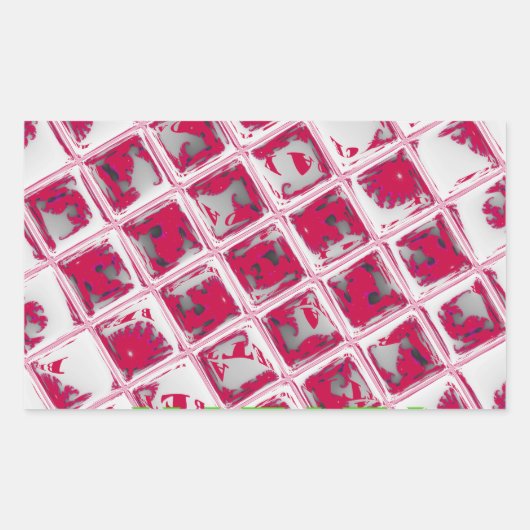 Sticker Rectangulaire Belle image Extraordinaire rouge stylish miroir (Devant)