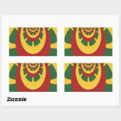 Sticker Rectangulaire Belle Impression d'Art aux Couleurs Incroyables du (Feuille)