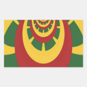Sticker Rectangulaire Belle Impression d'Art aux Couleurs Incroyables du (Devant)