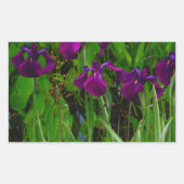 Sticker Rectangulaire Belle Iris Violet (Devant)