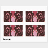 Sticker Rectangulaire Belle Motif Maroon Africain Design d'impression (Feuille)