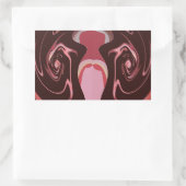 Sticker Rectangulaire Belle Motif Maroon Africain Design d'impression (Sac)