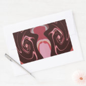 Sticker Rectangulaire Belle Motif Maroon Africain Design d'impression (Enveloppe)
