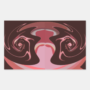 Sticker Rectangulaire Belle Motif Maroon Africain Design d'impression