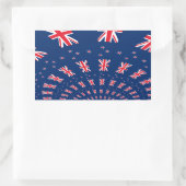 Sticker Rectangulaire Belle Nouvelle-Zélande Drapeau Art Design (Sac)