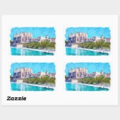 Sticker Rectangulaire Belle Palma de Mallorca Espagne Baléares (Feuille)