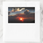 Sticker Rectangulaire belle photo de coucher de soleil (Sac)