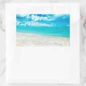 Sticker Rectangulaire Belle plage d'été (Sac)