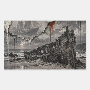 Sticker Rectangulaire Belle Ruine