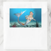 Sticker Rectangulaire Belle Sirène (Sac)