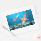 Sticker Rectangulaire Belle Sirène (Enveloppe)