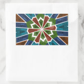 Sticker Rectangulaire Belle Tendance asiatique Textile Design Art (Sac)