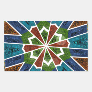 Sticker Rectangulaire Belle Tendance asiatique Textile Design Art