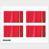 Sticker Rectangulaire Belle texture rouge Couleur Art Abstrait (Feuille)