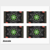 Sticker Rectangulaire Belle Whirling étoiles arrière - plan Imprimer vec (Feuille)
