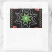 Sticker Rectangulaire Belle Whirling étoiles arrière - plan Imprimer vec (Sac)