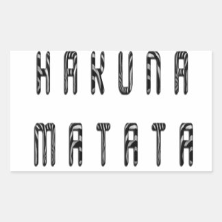 Sticker Rectangulaire Belle Zebra Print Motif Art Design