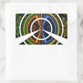 Sticker Rectangulaire Belles illustrations circulaires africaines coloré (Sac)