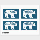 Sticker Rectangulaire Bellingham Washington Bear (Feuille)