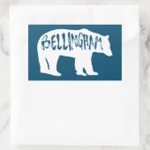 Sticker Rectangulaire Bellingham Washington Bear (Sac)