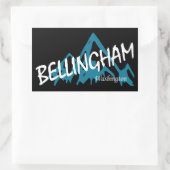 Sticker Rectangulaire Bellingham Washington Mountains (Sac)