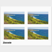 Sticker Rectangulaire belvédère d'haleokane au-dessus de la baie d'honua (Feuille)