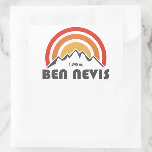 Sticker Rectangulaire Ben Nevis (Sac)