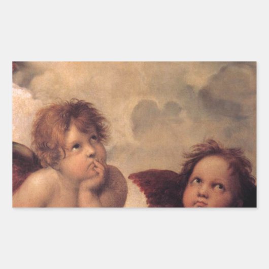 Sticker Rectangulaire Bénédiction de foi de Raphael de foi d'ange (Devant)