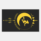 Sticker Rectangulaire Bénédiction de Mabon, sorcière, lune, blé (Devant)