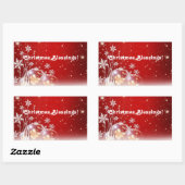 Sticker Rectangulaire Bénédiction de Noël (Feuille)